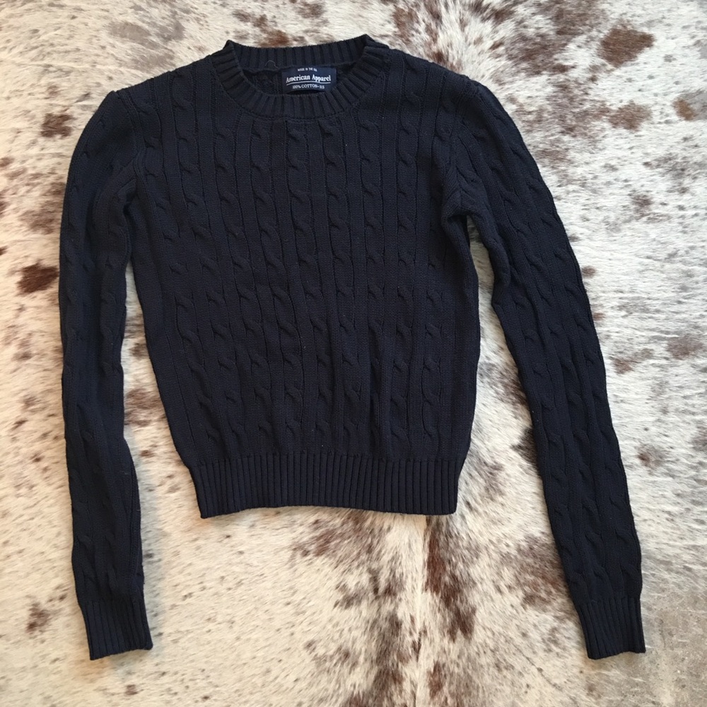 AMERICAN APPAREL Cable Knit Sweater
